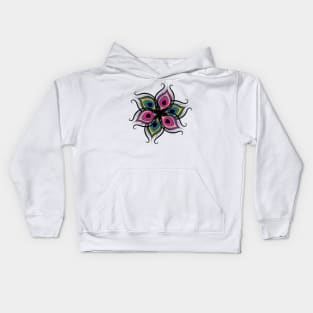 Feather Flower pattern Kids Hoodie